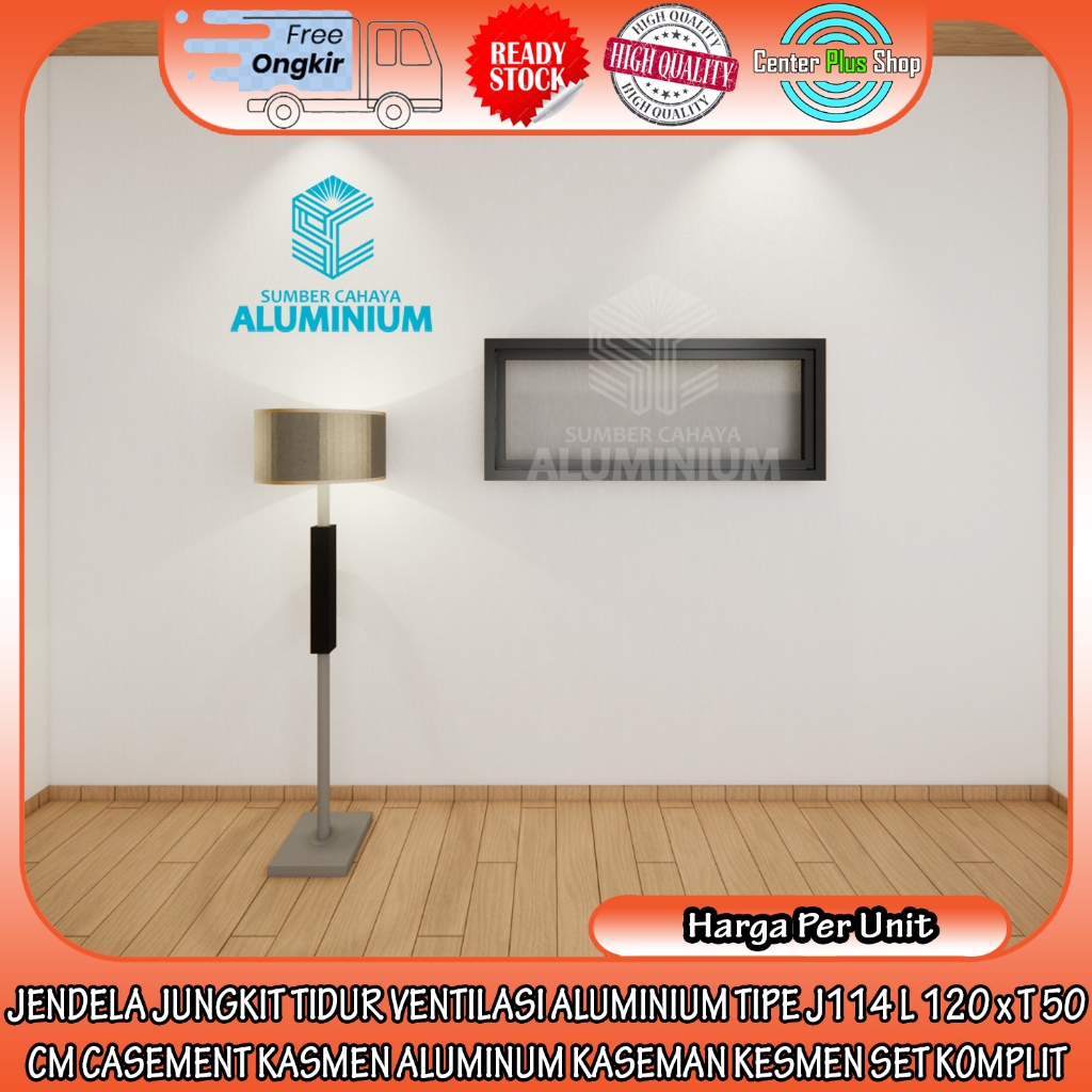 [KARGO] JENDELA JENDELE CASEMENT KASMEN ALUMUNUM ALUMINIUM SCA TIPE J114 L 120 x T 50 TIDUR VENTILAS