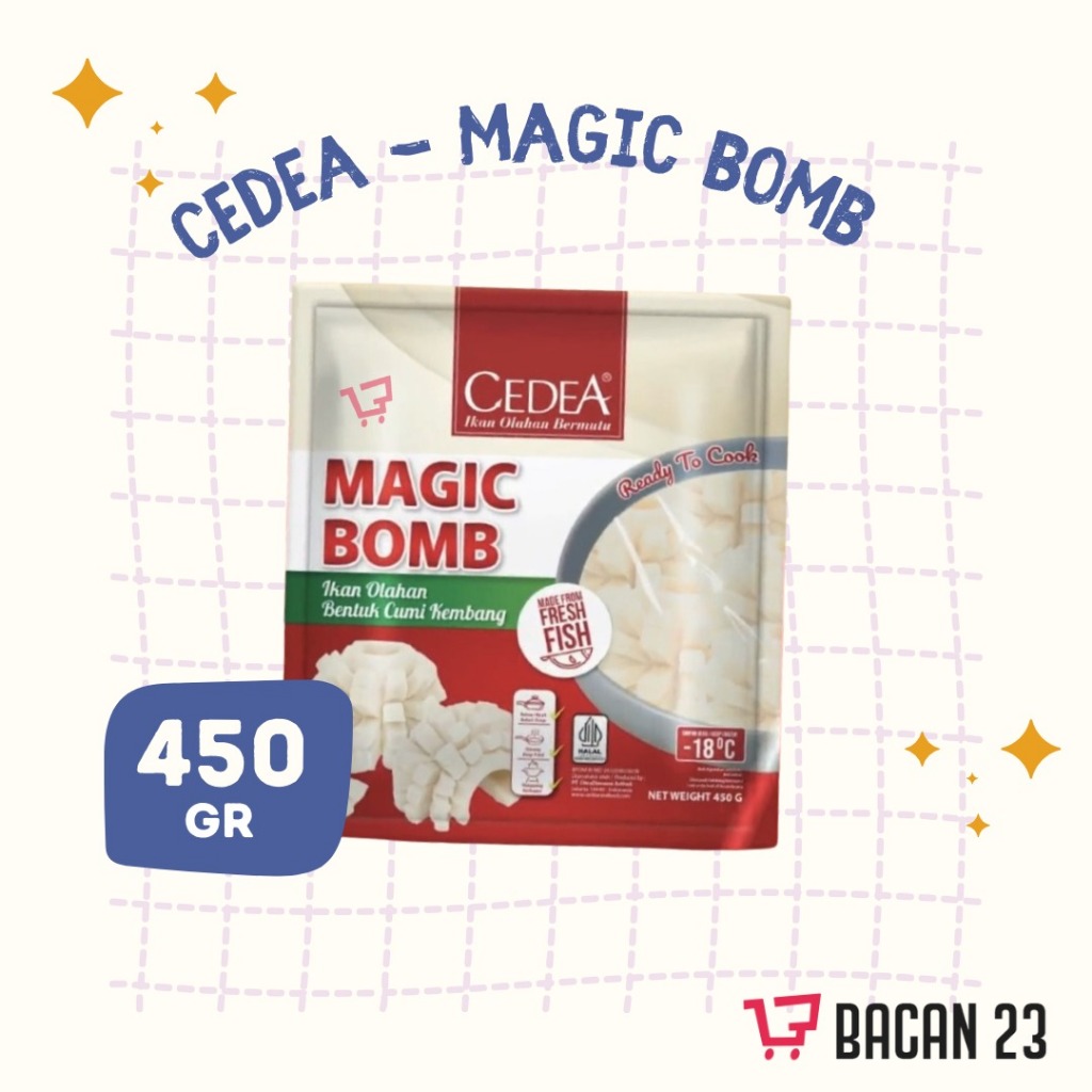 

Cedea Magic Bomb (450 Gr) Ikan Olahan Bentuk Cumi Kembang / Bacan 23