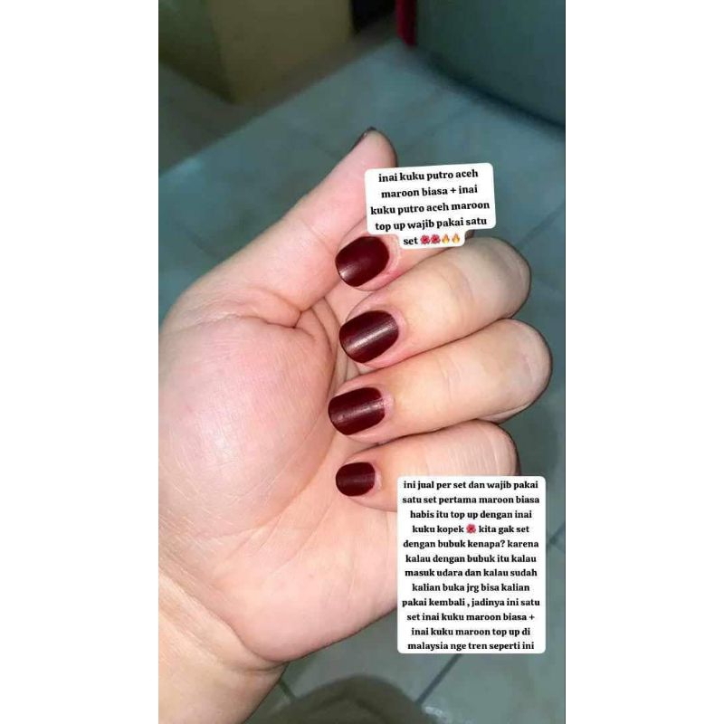 Inai Kuku Muslimah Dark Maroon