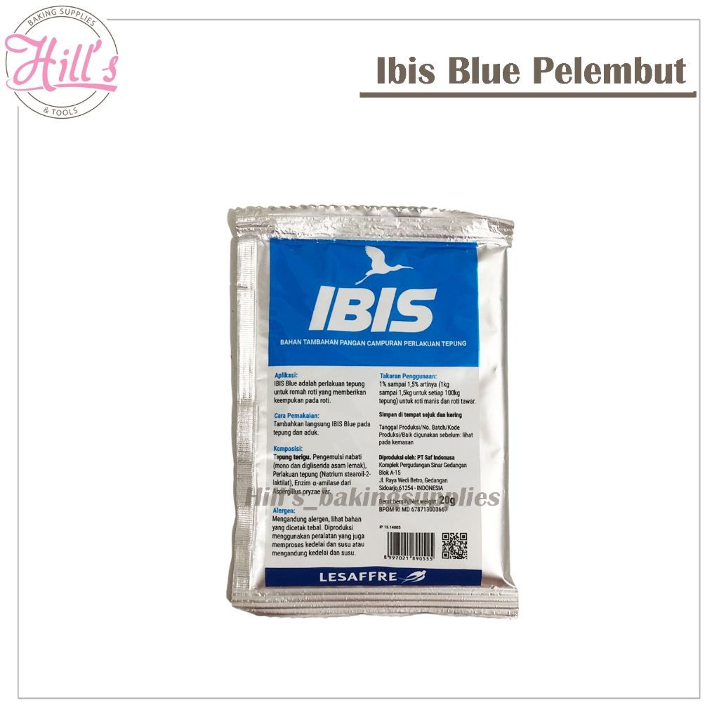 

IBIS BLUE PELEMBUT ROTI 20 gr / 4 x 20 gr / BREAD SOFTENER / PELEMBUT ADONAN ROTI