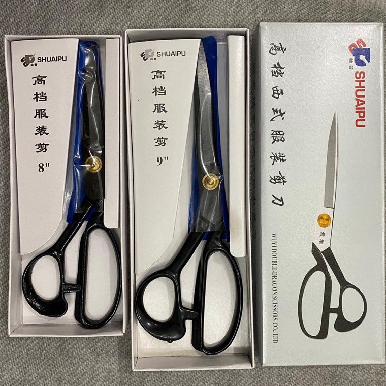 

KODE C19O GUNTING SHUAIPU Baja Hitam 8 INCH 9 INCH 1 INCH 12 INCH Gunting Bahan Kain Gunting penjahit alat jahit