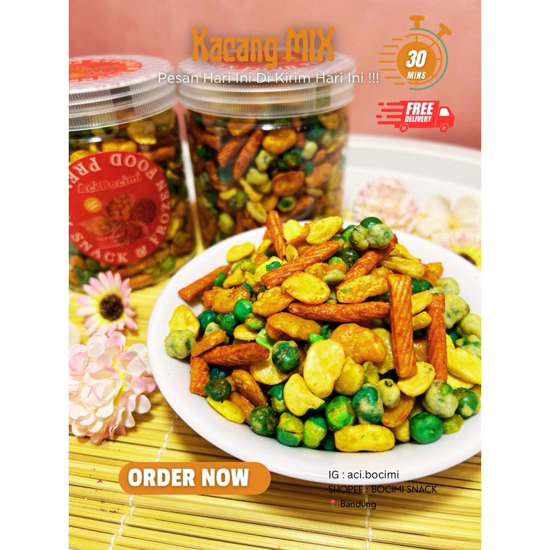 

oleh oleh bandung kacang campur kacang mix toples 600ml