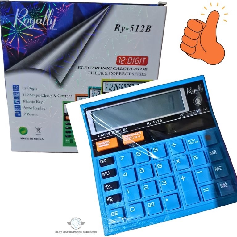 

KODE M18R CALCULATOR RY 512 Royally kalkulator Batrai bisa di lepas