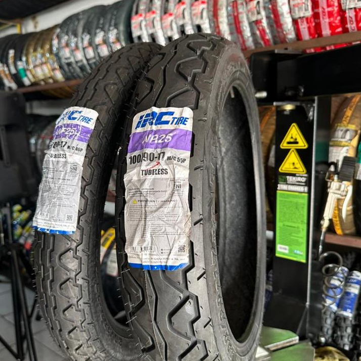 BAN LUAR IRC NR25 UKURAN 100/90-17 DAN 80/100-17 TUBELESS