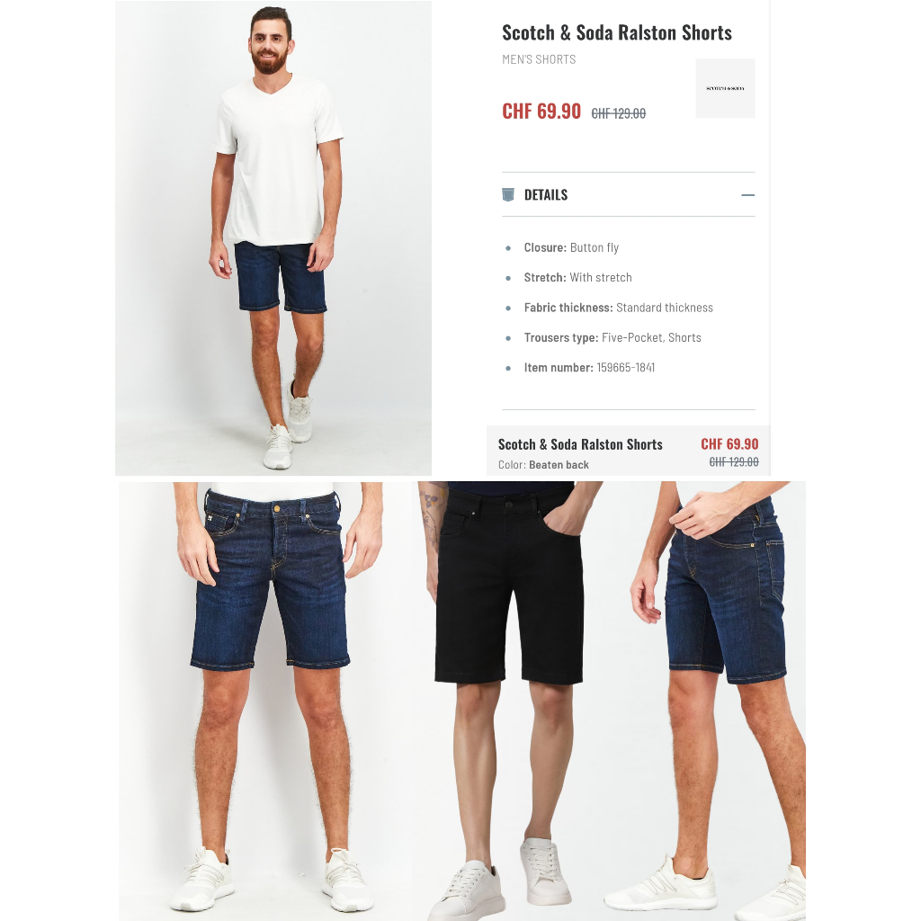 Scotch & Soda Men's Ralston shorts/celana pendek pria terbaru/celana pendek pria branded original