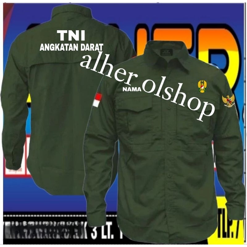 Kemeja tactical TNI ad baju tactical TNI ad seragam tactical TNI ad kemeja polisi militer baju polis