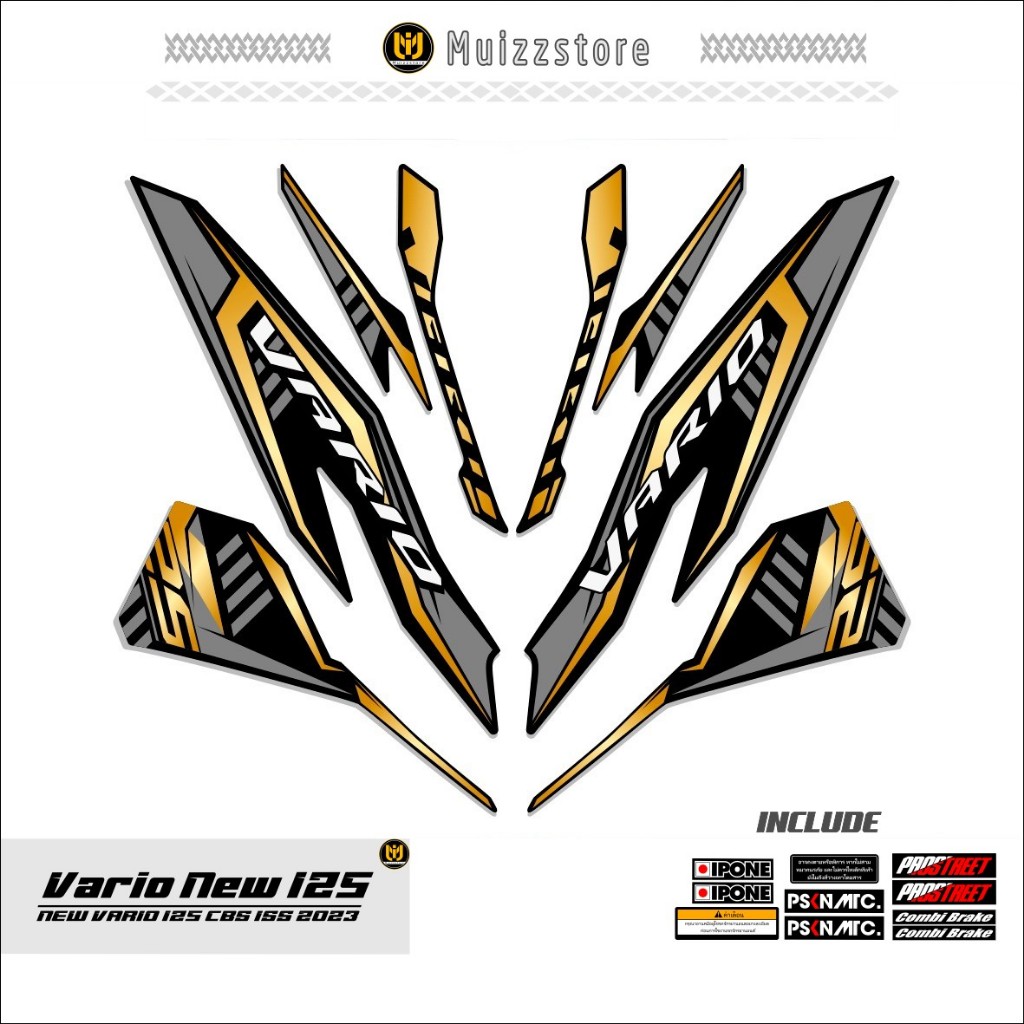 STRIPING VARIO NEW 125 / MOTIF 30 / STICKER VARIO NEW 125 CBS ISS / 2018 - 2021 / MUIZZSTORE