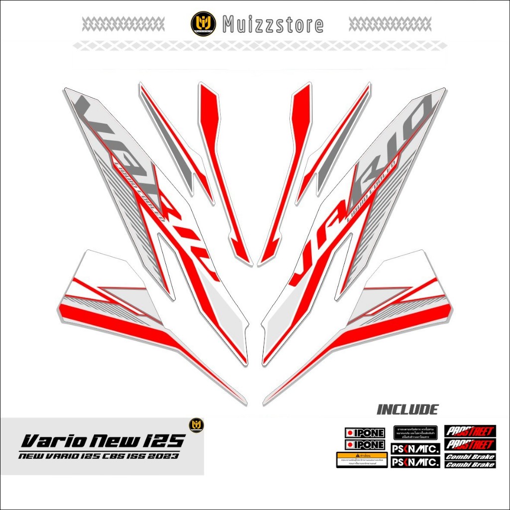 STRIPING VARIO NEW 125 / MOTIF 38 / STICKER VARIO NEW 125 CBS ISS / 2018 - 2021 / MUIZZSTORE