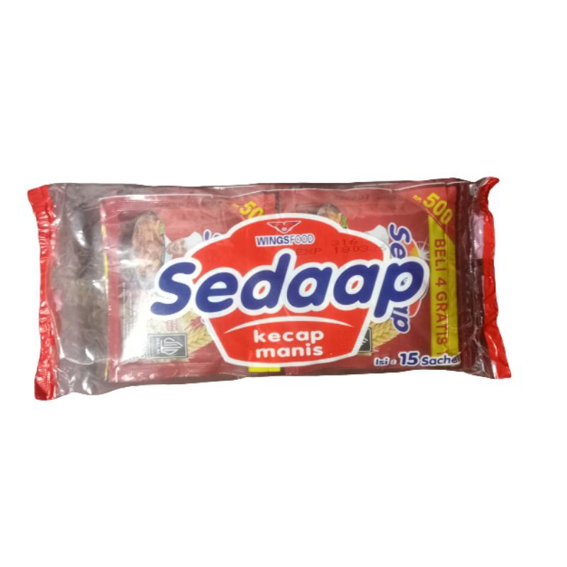 

[PROMO NEW] Kecap Sedap Rp 500 Renteng (Isi 12 Sachet + BONUS 3 Sachet @20gr) Sedaap Renceng BELI 4 GRATIS 1 dalam 1 pack