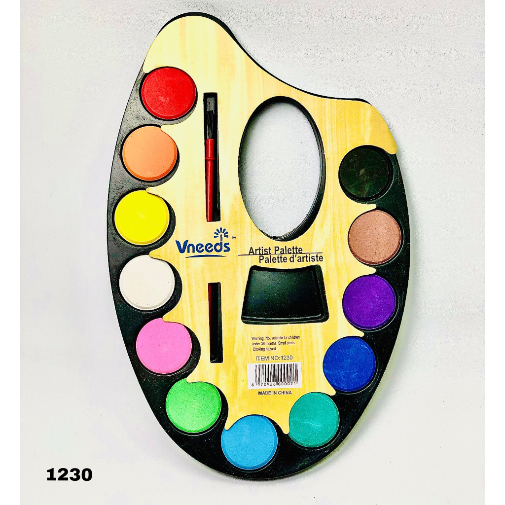 

Artist Palette Vneeds Impor Water Colour 12 Colour Artist Palet Cat Air Blok 12 Warna #1230 Free Kuas