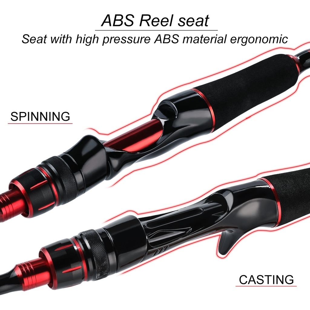 PROMO Indonesia Spot DAIWA joran carbon solid joran pancing spinning joran tegek ruas pendek kaku