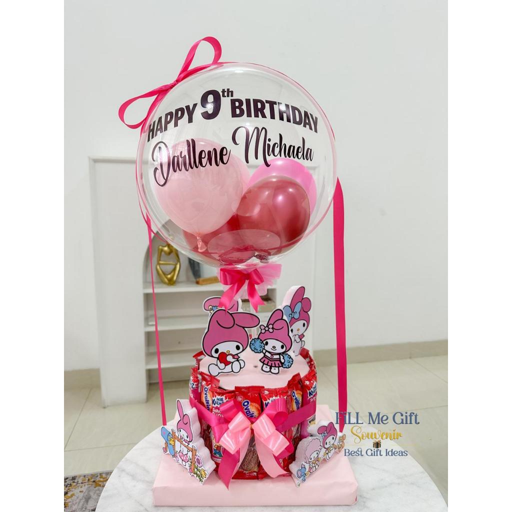 BJ - Balon Snack Topper Birthday Bertema / Tart Snack Ulang Tahun My Melody