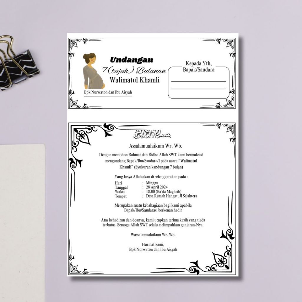 

UNDANGAN HVS WALIMATUL HAMLI\7 BULANAN