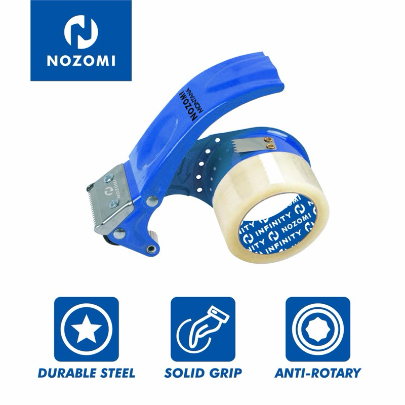 

NOZOMI Dispenser Lakban Besi 2 inch Tape Dispenser Besi 2 inch Blue - NOZOMI MONTANA MTN501BL