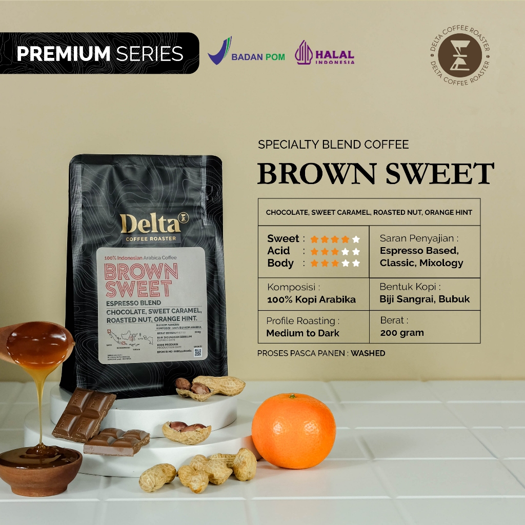 

Specialty Blend Coffee Brown Sweet House Blend 100% Kopi Blend Arabica