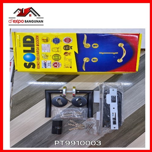 Solid Handle Set HRE 61.44 hitam (Paket Gagang Pintu)