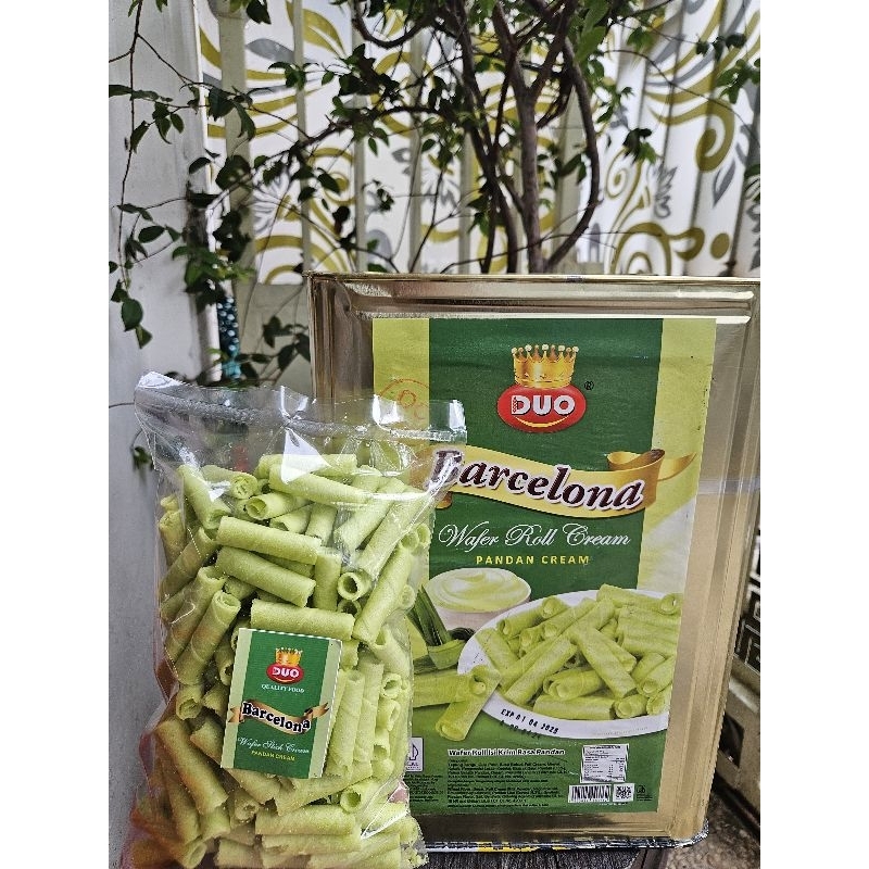 

waferroll rasa pandan 250gram/barcelona pandan