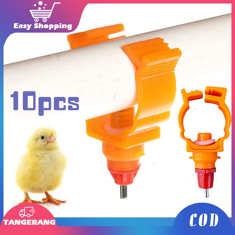 10pcs Nipple Ayam Otomatis Nipel Ayam Niple Drinker Ayam Nepel Minum Ayam Petelur Alat Minum Unggas