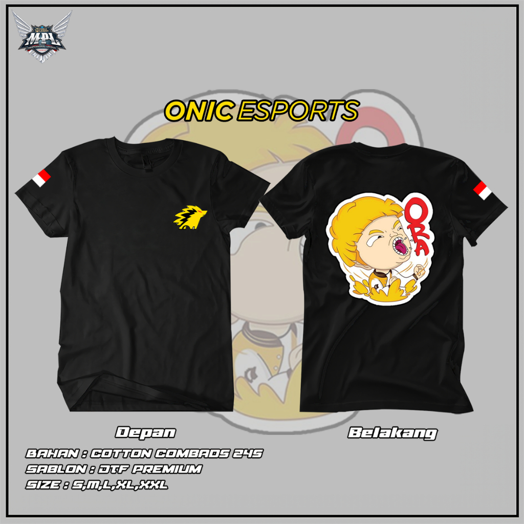 [Bisa COD] Kaos Esports Original Merchandise | Kaos Katun 24s Asli | Baju ONIC ESPORTS Viral | Baju Distro Landak Kuning | Kaos Keren Goo Onic | Kaos Viral Terbaru | KAOS IDN |