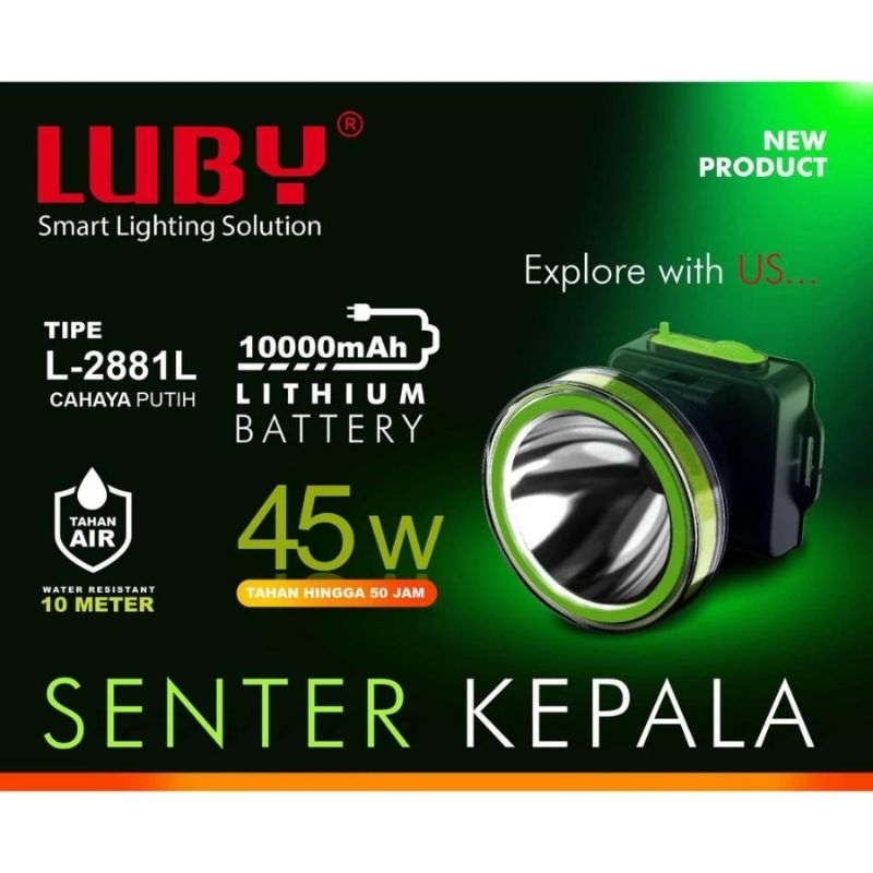 Senter Kepala Headlamp LUBY 2881L/2881/2881K