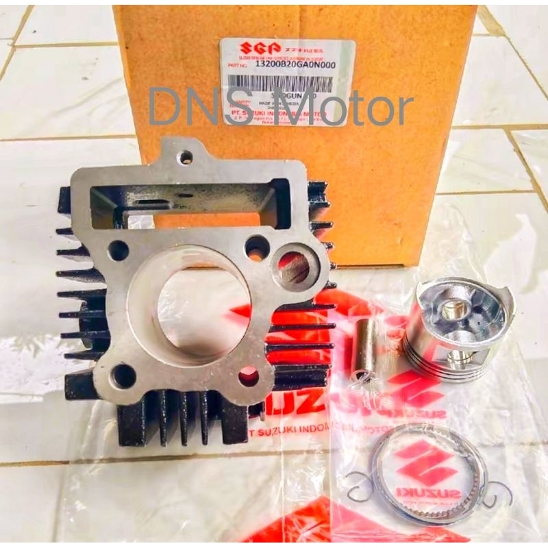 BLOK SEHER SHOGUN 110 NEW SHOGUN 110 KEBO SHOGUN 110 R KOMPLIT ISI PISTON