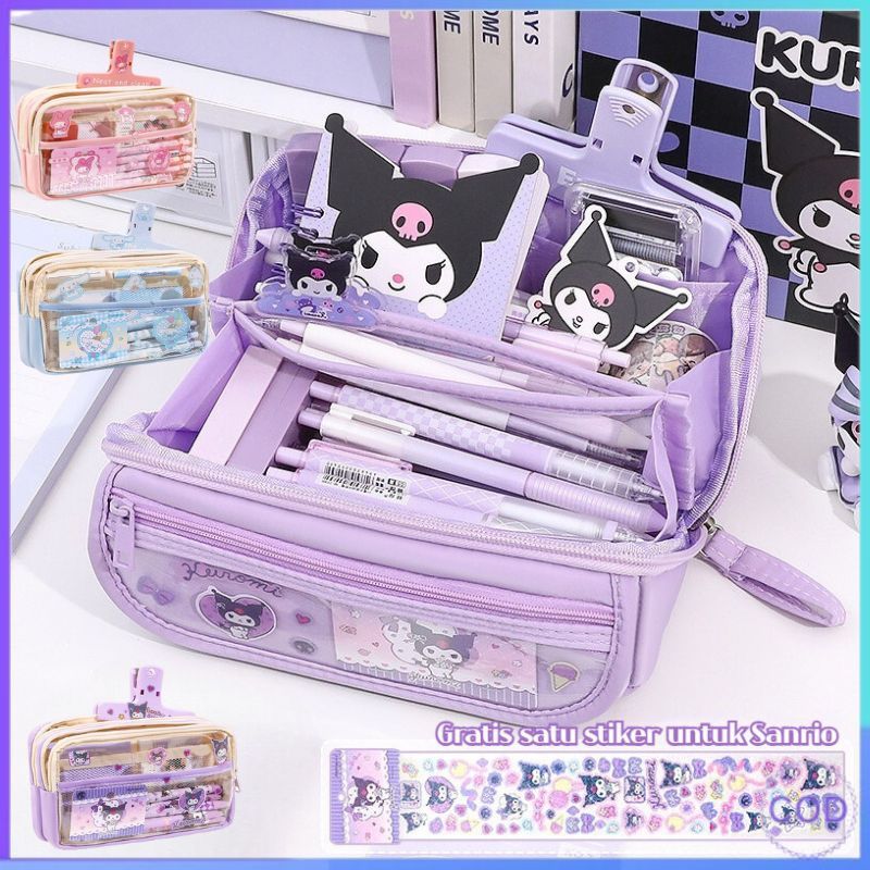

【COD】Baru Sanrio Tempat Pensil kartun kotak pensil berkapasitas besar Alat Tulis Penyimpanan Siswa Perlengkapan Sekolah Kawaii Hadiah