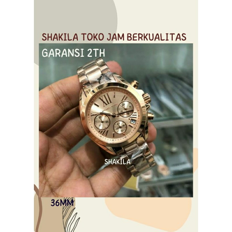 Jam Tangan Wanita Rantai Rosegold 5799 Arloji Perempuan Watches Cewe Jam Cewek Mk 5799 Free Box Pape