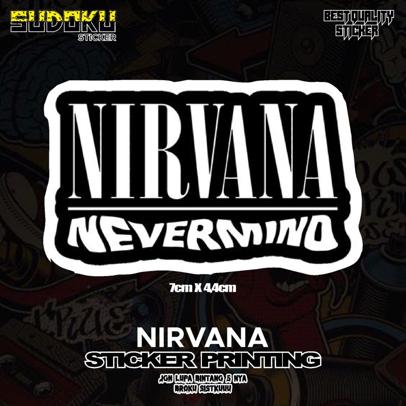 

STICKER STIKER PRINTING NIRVANA (NEVERMIND) BAND VIRAL