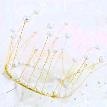 Cake topper mahkota Mutiara Topper crown Dekorasi kue ulang tahun