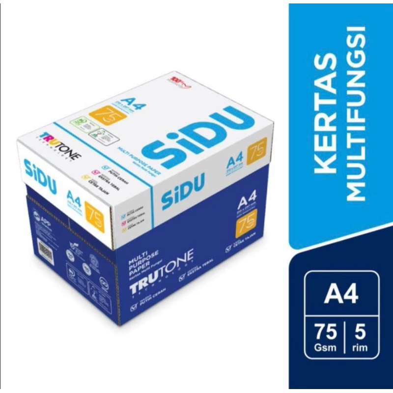 

SIDU HVS A4 75gr (PER DUS) *KHUSUS PENGIRIMAN INSTANT*