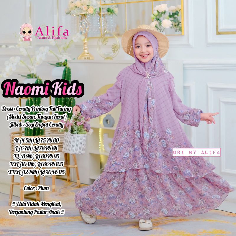 NAOMI KIDS DRESS (Gamis Anak) by Alifa