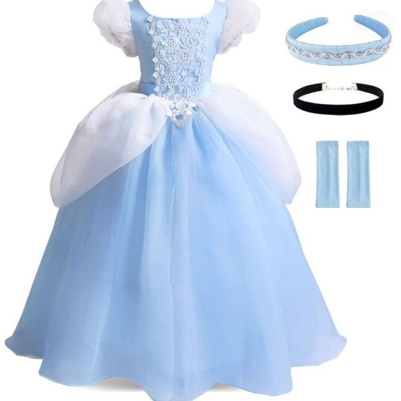 KODE B32K kostum princess  kostum princess cinderella anak perempuan  dress pesta ulang tahun anak p