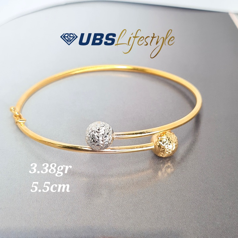 Gelang Emas Candy Bola Cartir Emas Bangle Terbaru Gelang Hermis Emas Kadar 375