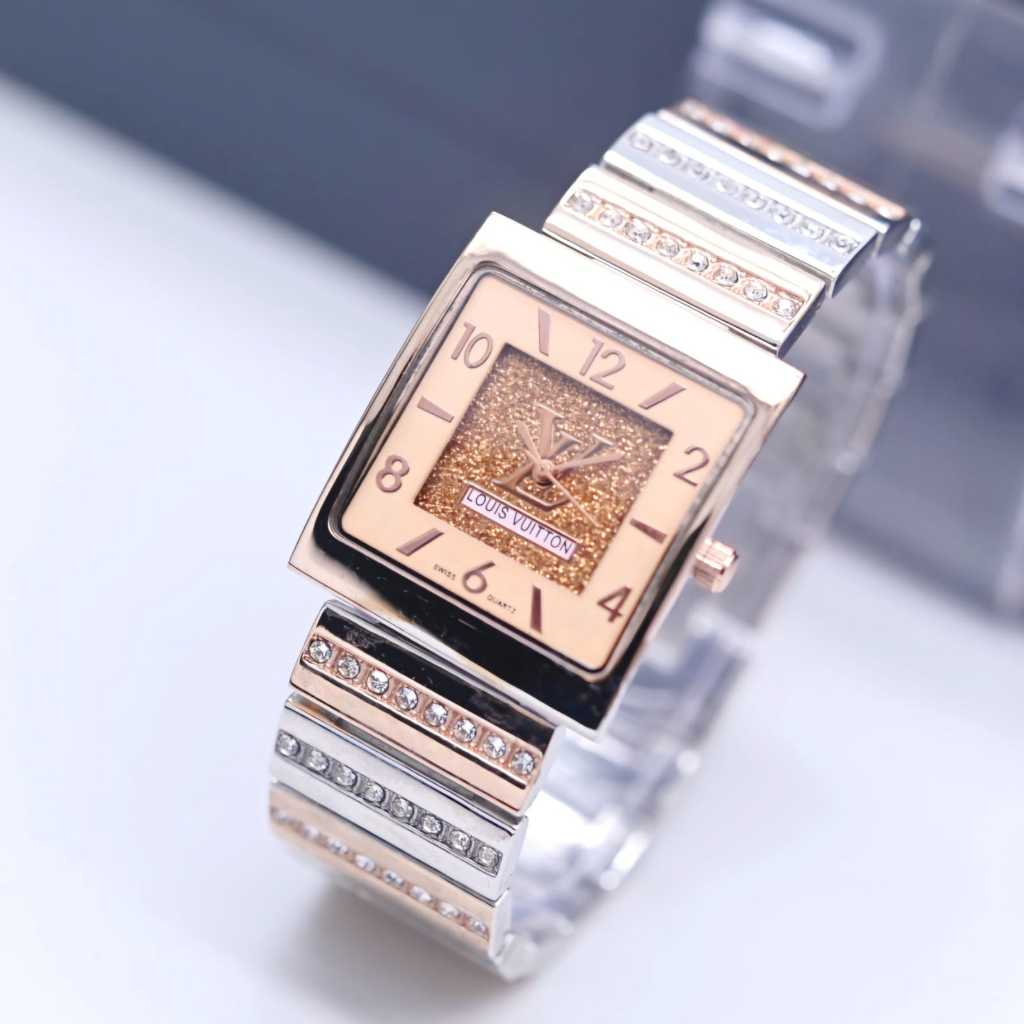 COD JAM TANGAN WANITA LV5532 RANTAI FREE BOX & BATRE CADANGAN
