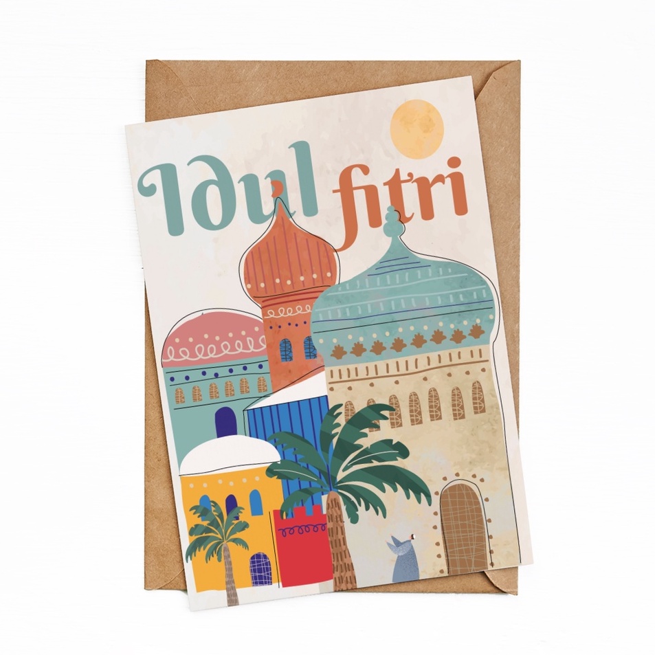 

Kualitas Handal Bukuqu Greeting Cards Vertikal IdulFitri Lebaran Ramadan Kartu Ucapan