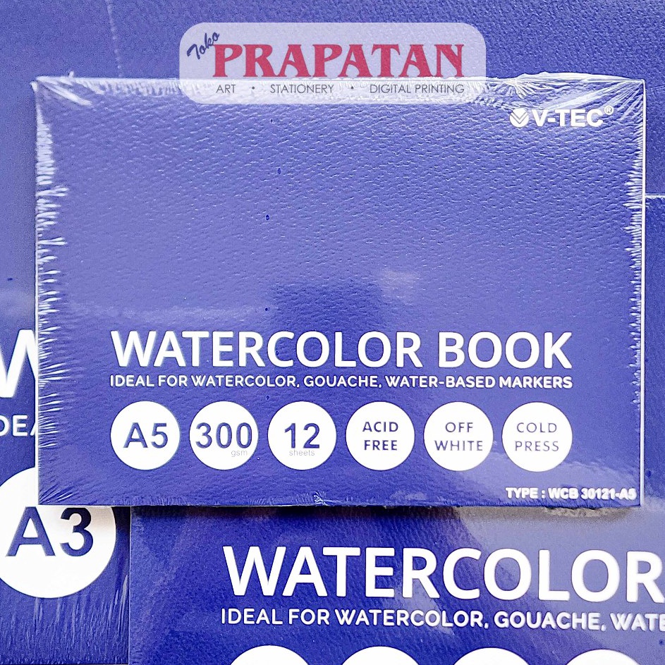 

Murah Populer VTEC Watercolor Book Pad A4 3gsm Buku Cat Air