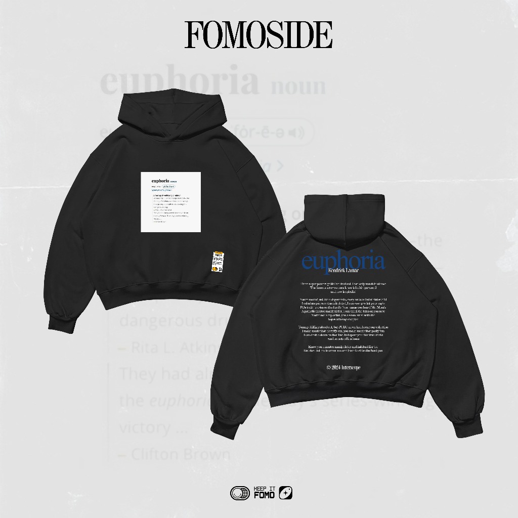 FOMOSIDE - Kendrick Lamar "Euphoria" - Hoodie Boxy Oversize Heavycotton