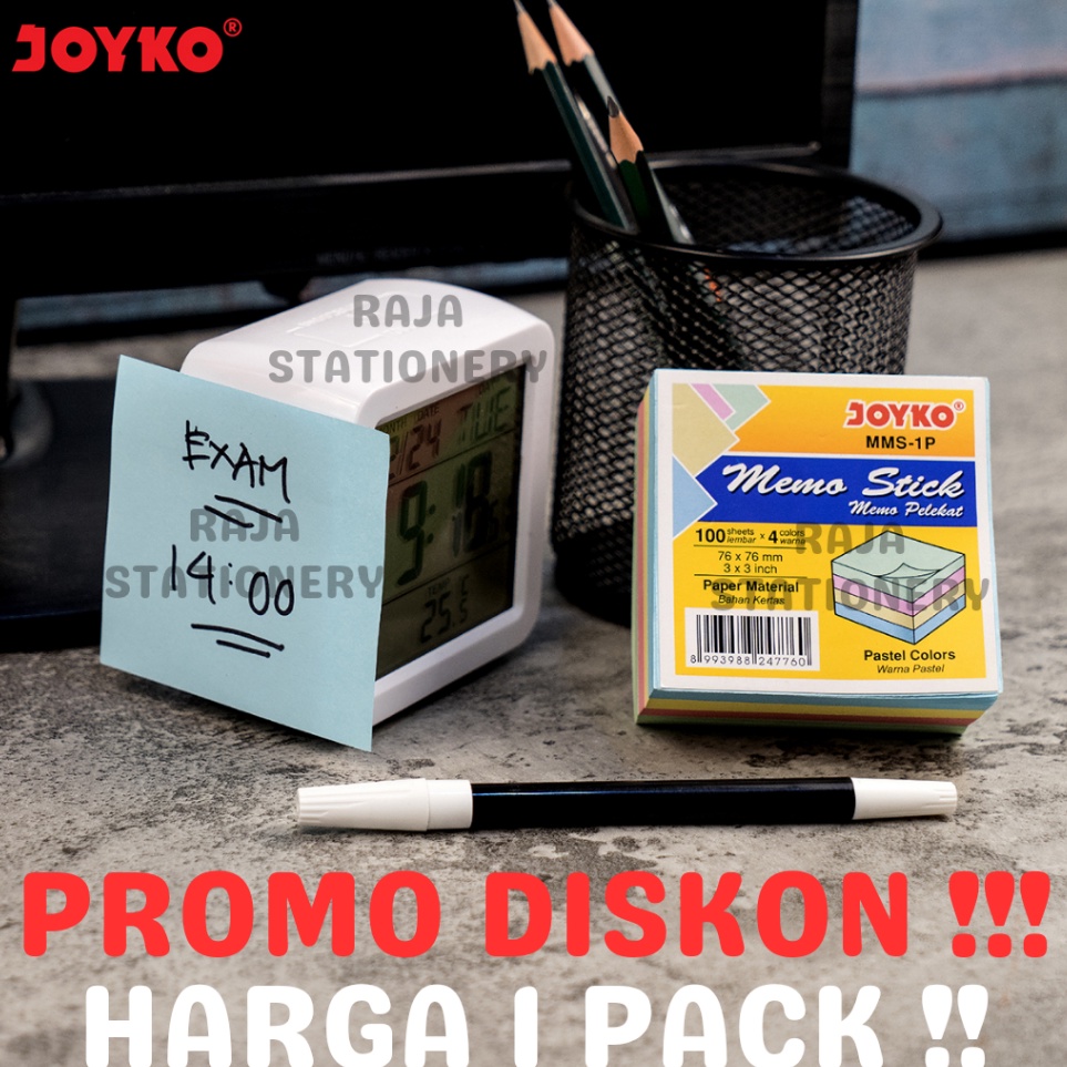 

Ready Terunik Joyko Memo Stick Sticky Notes 8cm Kertas Memo Joyko Tempel MMS1P