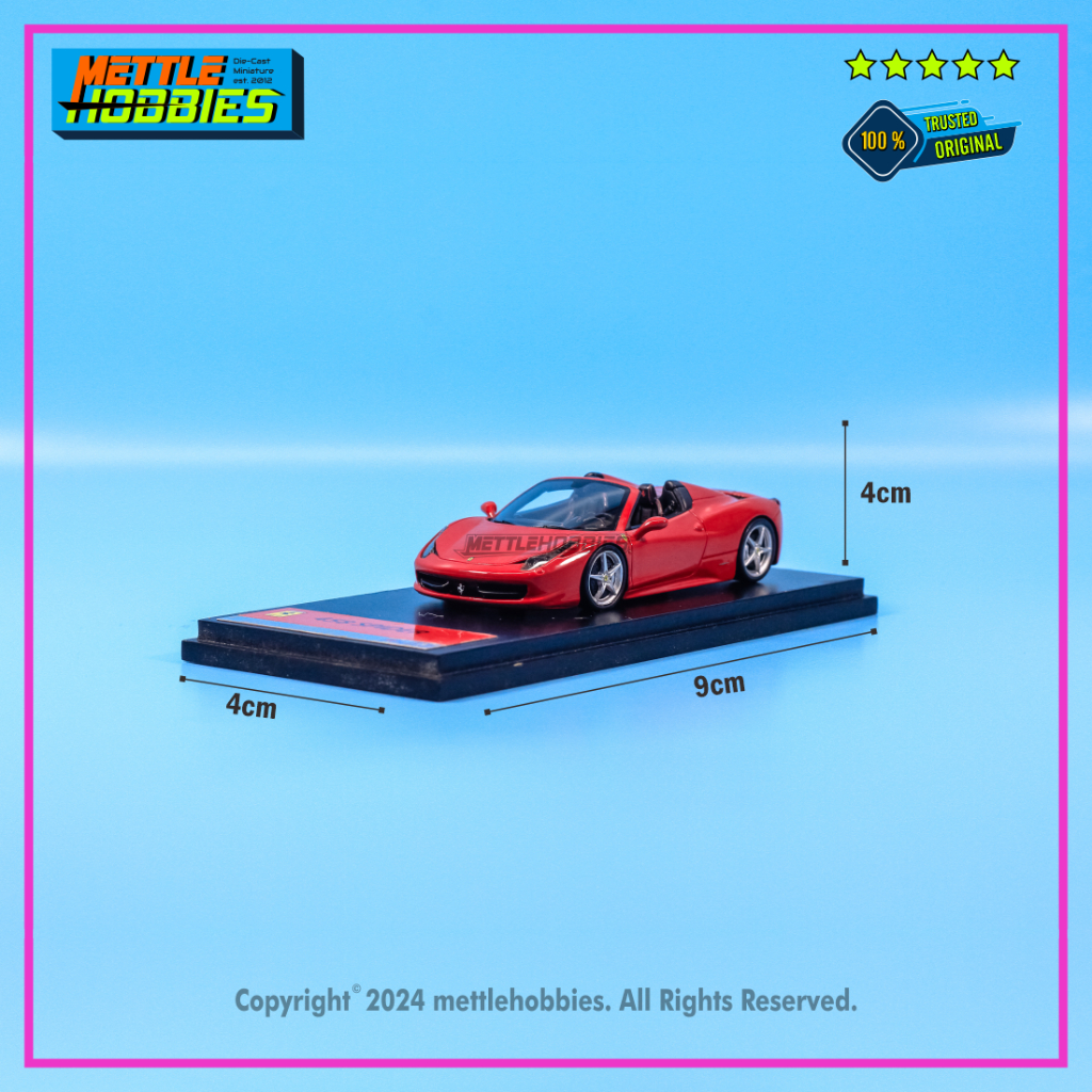 FUJIMI Ferrari 458 Spider Diecast Miniatur Replika Mobil 1:43 RESIN