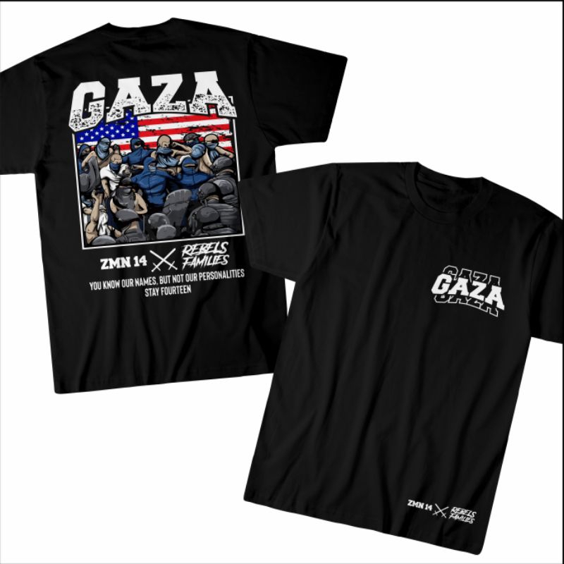 T-SHIRT GAZA X REBELS FAMILIES V1 BLACK
