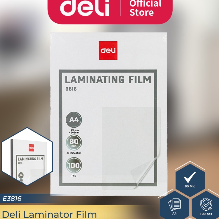 

Baru Sampai Deli Laminator Pouch Plastik Laminating Laminasi Film A4 8 MIC Isi 1 PCS Kualitas Tinggi E3816