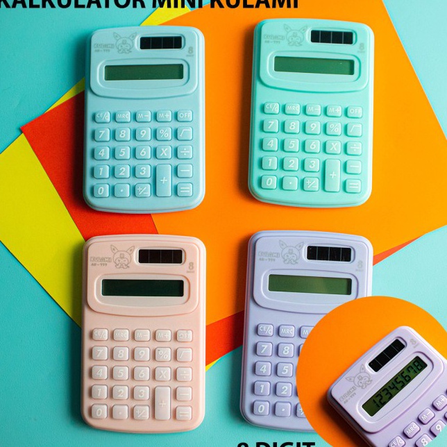 

Garansi Aman Calculator Mini Pocket Portable Pastel Kalkulator 8 Digit Mini AD777