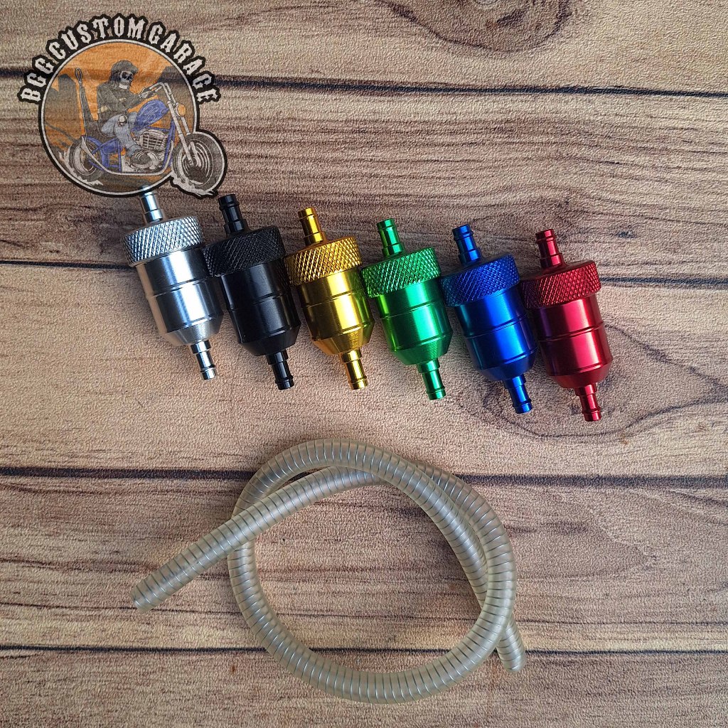 Filter Bensin CNC Universal. Saringan Bensin motor . Selang Bensin Transparan Toyospring