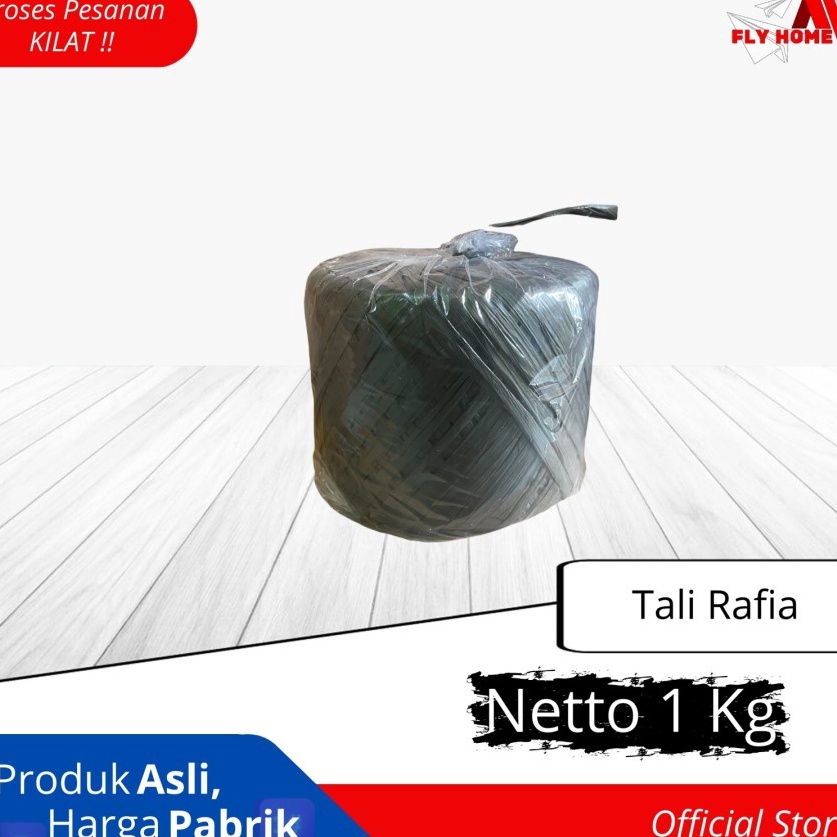 

Serbu Surprise FLY HOME Tali Rafia Roll 1 KG Rapia Tali Plastik Hitam