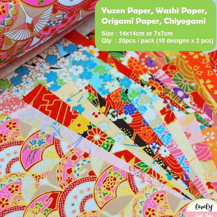 

Lebih Murah LovelyCraftStore 2pcspack 2 designs washi paper origami yuzen paper chiyogami