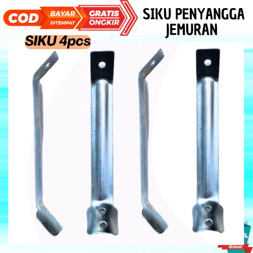 Penyangga jemuran lipat aluminium/stainless pengganti siku jemuran yang rusak