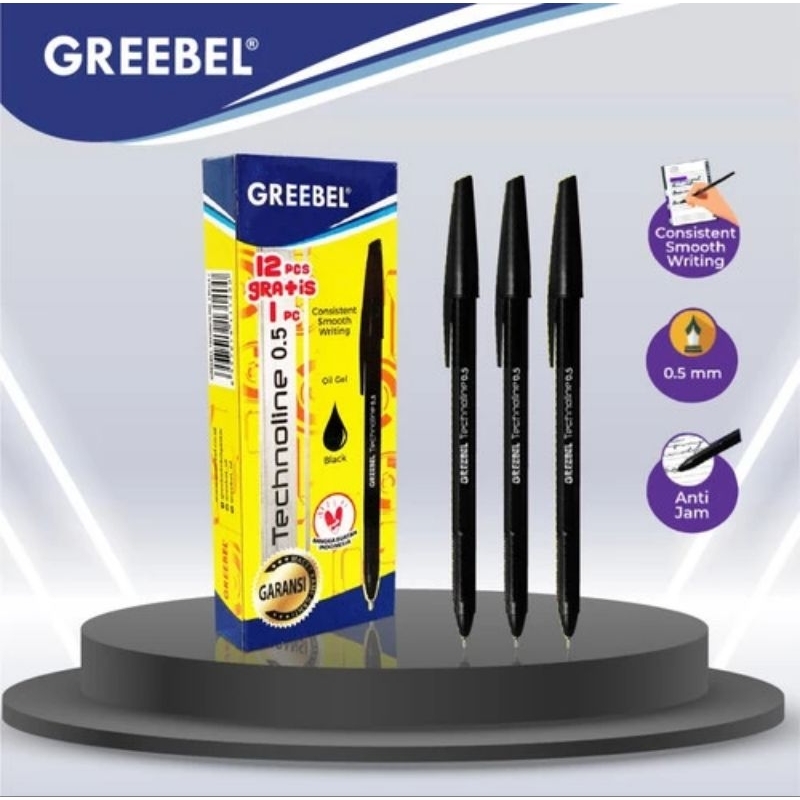 

Pulpen Greebel Technoline 0.5mm Isi 12 Pcs