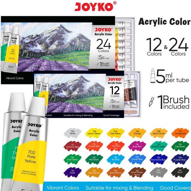 

Pasti Ready Cat Akrilik Acrylic Color Joyko ACC5ML