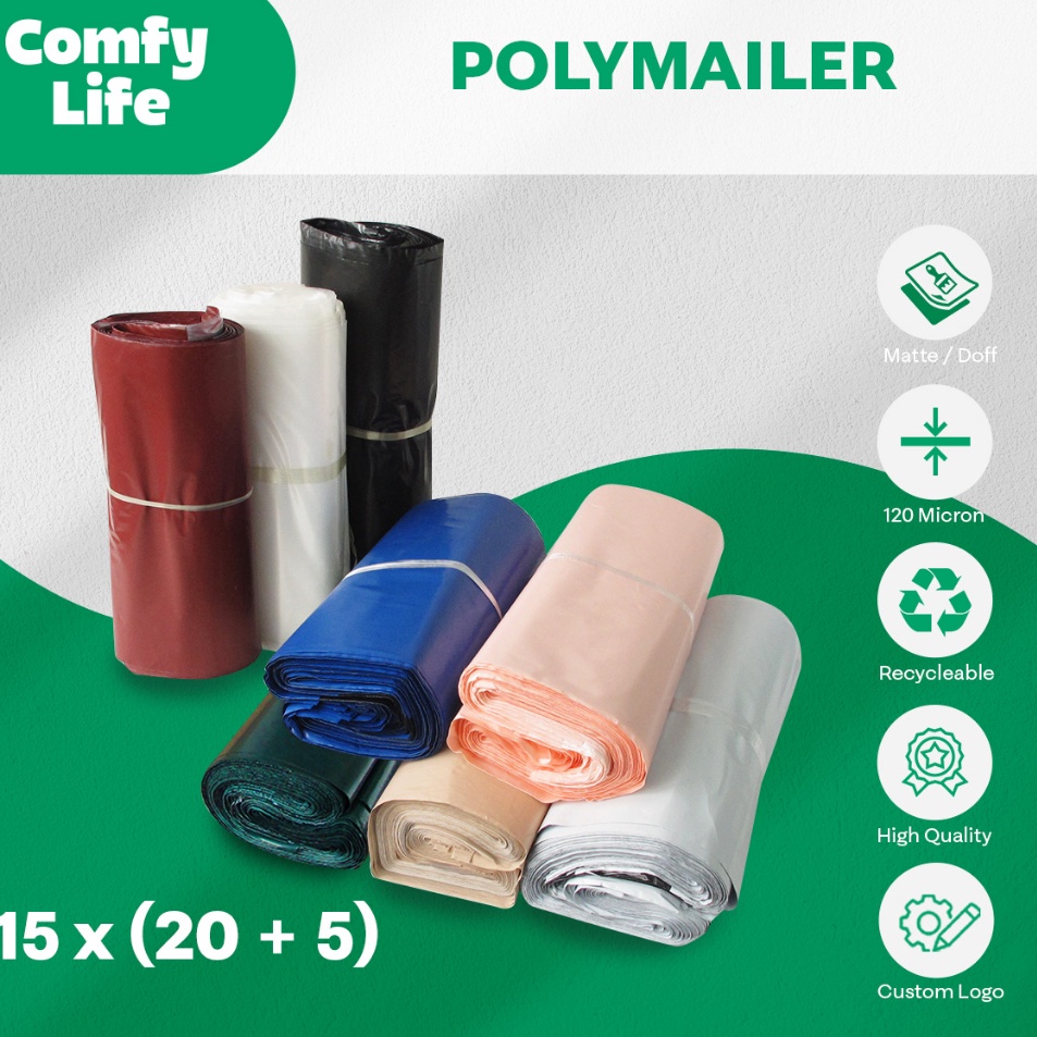 

Harga Terjamin 15 x 2cm Polymailer Polybag Kantong Amplop Plastik Packing Isi 1