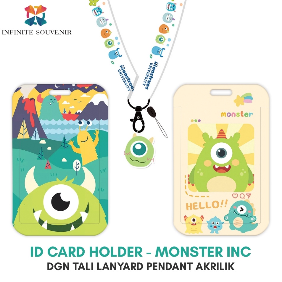 

Paling Ekonomis N3 MONSTER INC Name Tag Card Holder Motif Karakter MONSTER INC MIKE WAZOWSKI JAMES SULLIVAN dengan Tali Lanyard Pendant Akrilik ID Card Holder Tali Gantungan Acrylic Monster Lucu Nametag Tempat Kartu Flazz Emoney